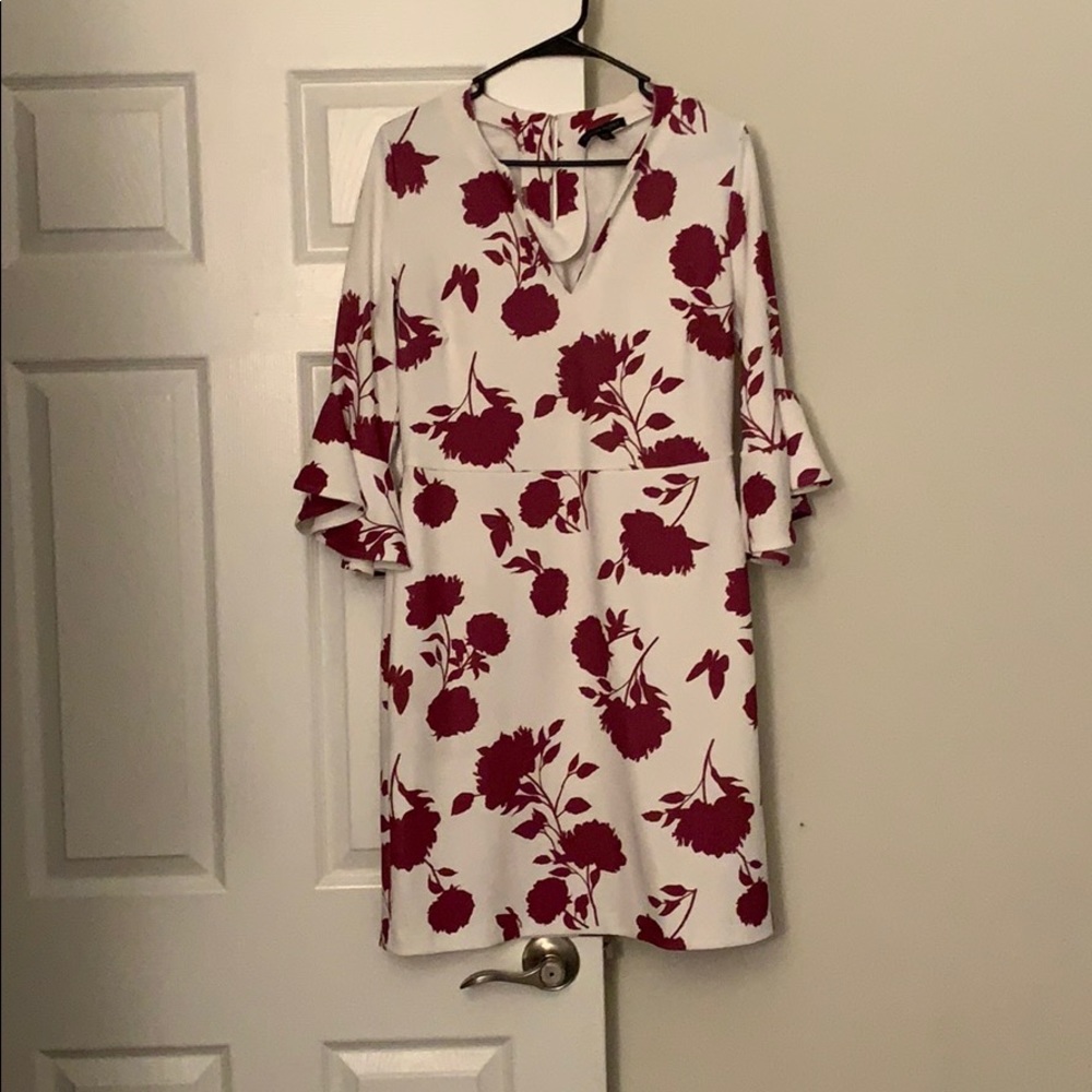 Boston Proper Scuba Dress with Bell Sleeves